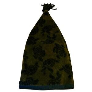 Turtle Fur turtle print fleece santa hat